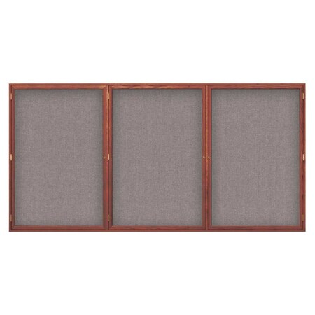 United Visual Products Open Faced Easy Tack Board, 72"x36", Marble Fabric/White UV9003AEZ-MARBLE-WHITE